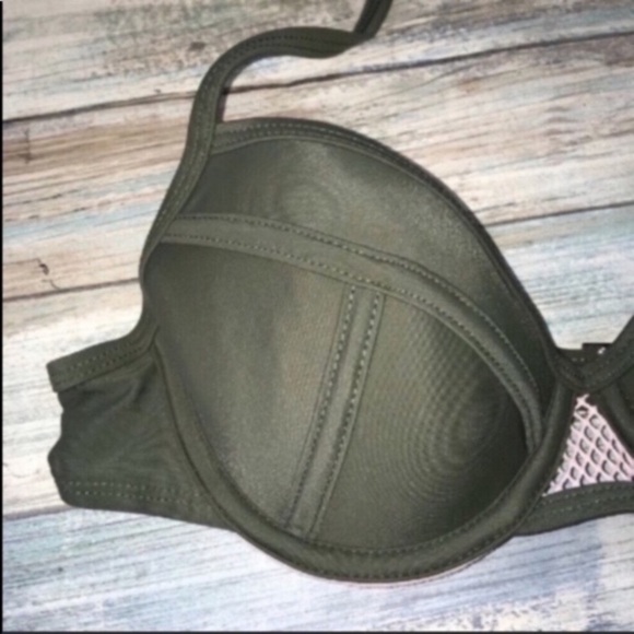 Xhilaration Olive Green Push Up Bikini Top - Picture 3 of 7